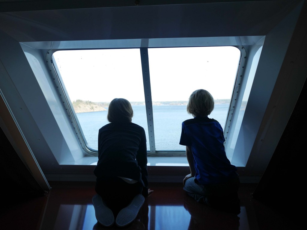 Utsikt från hytt längst fram i Tallink Silja färja