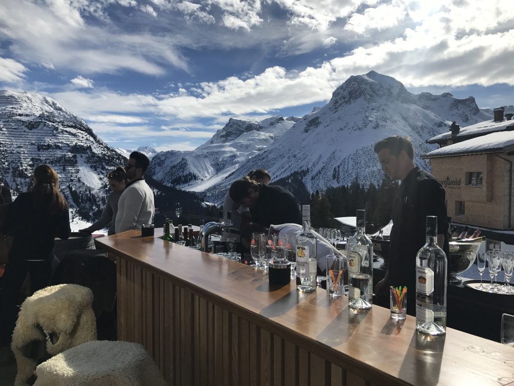 Hotel Goldener Berg i Oberlech - Maten