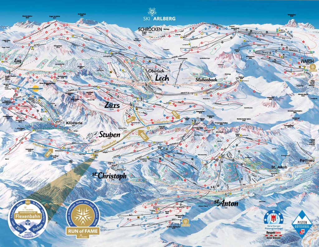 Alberg ski map