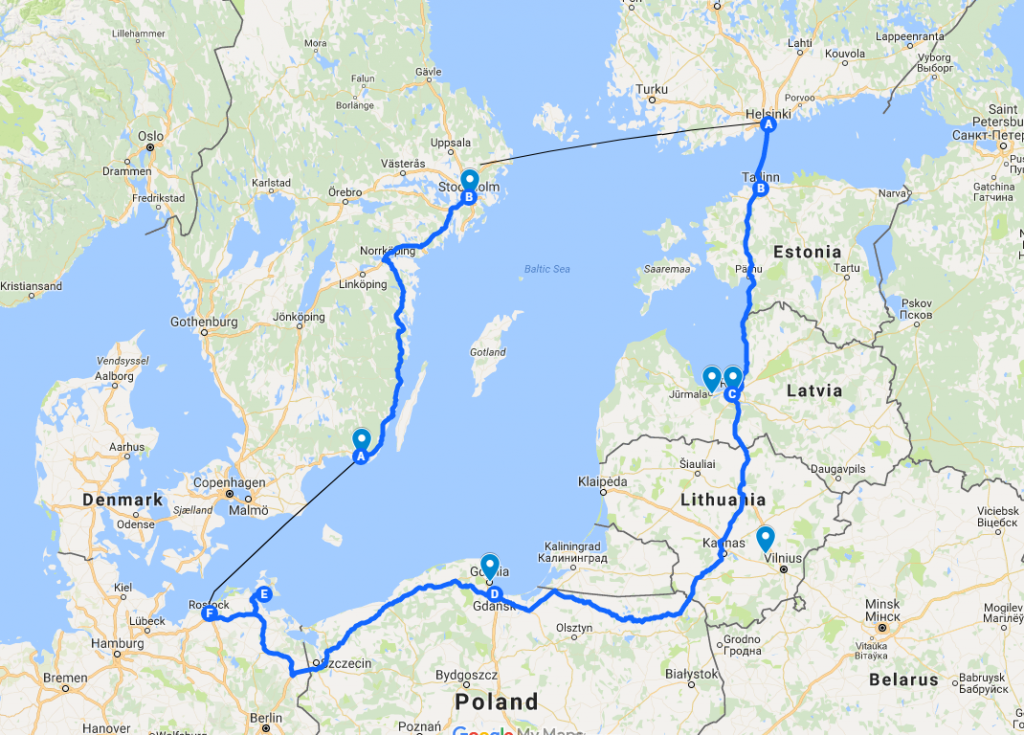 Roadtrip runt Östersjön - från Finland hela vägen ner till Tyskland