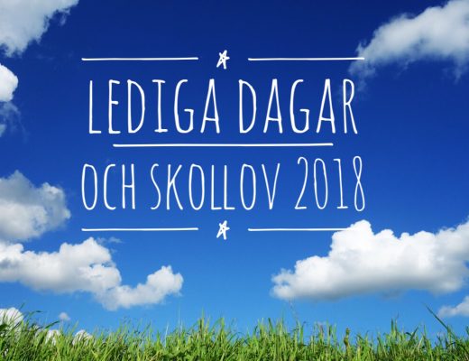 Lediga dagar och skollov 2018