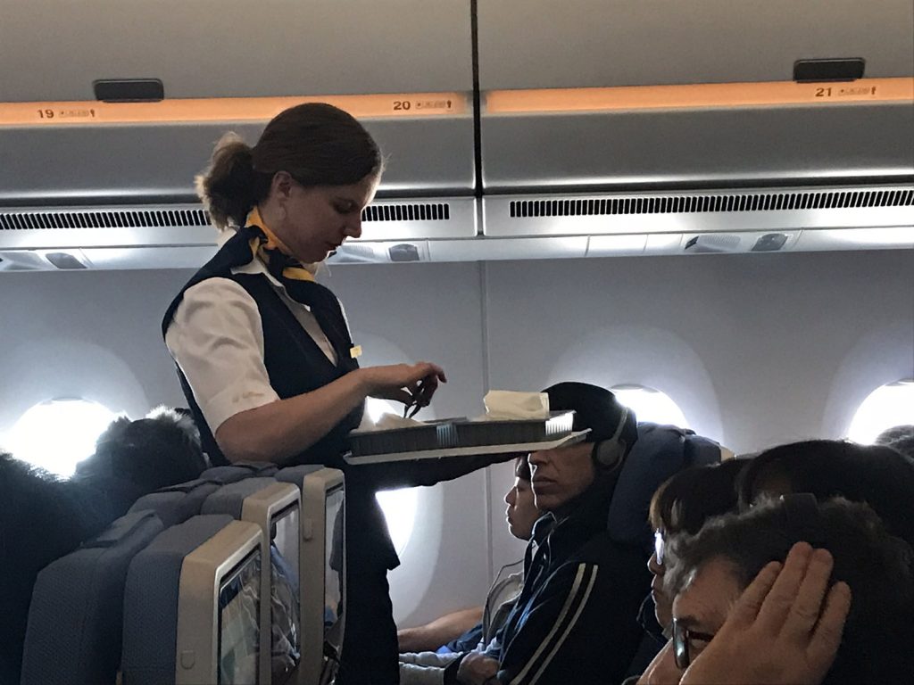 Mat och dryck på Lufthansa till Tokyo
