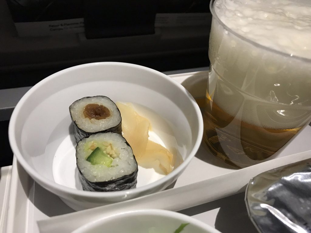 Mat och dryck på Lufthansa till Tokyo
