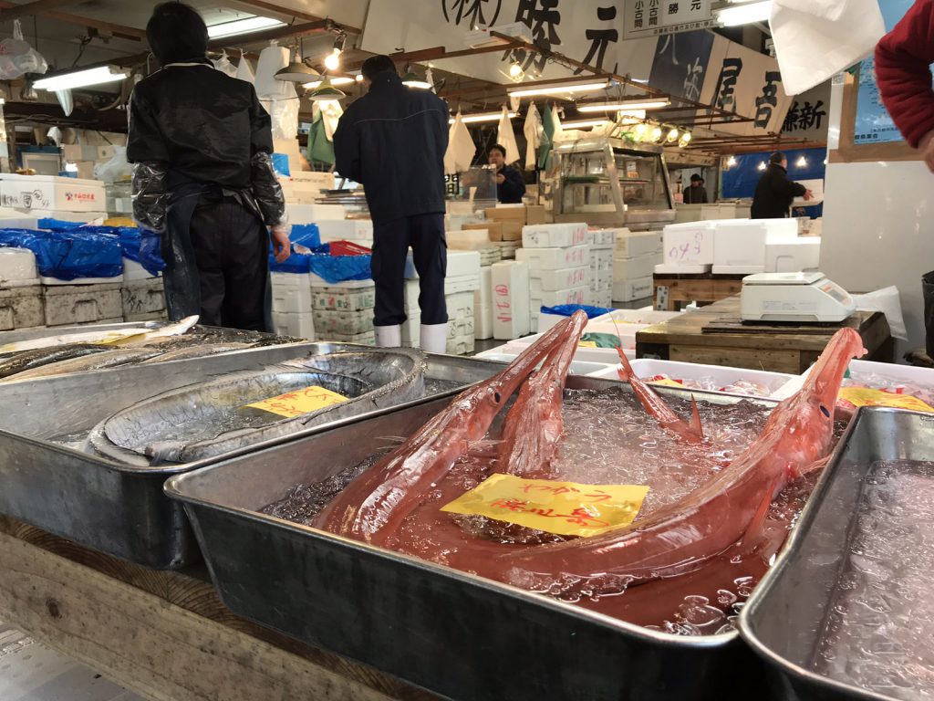 Tokyos fiskmarknad Tsukiji Fishmarket