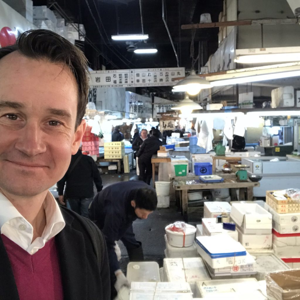 Tokyos fiskmarknad Tsukiji Fishmarket