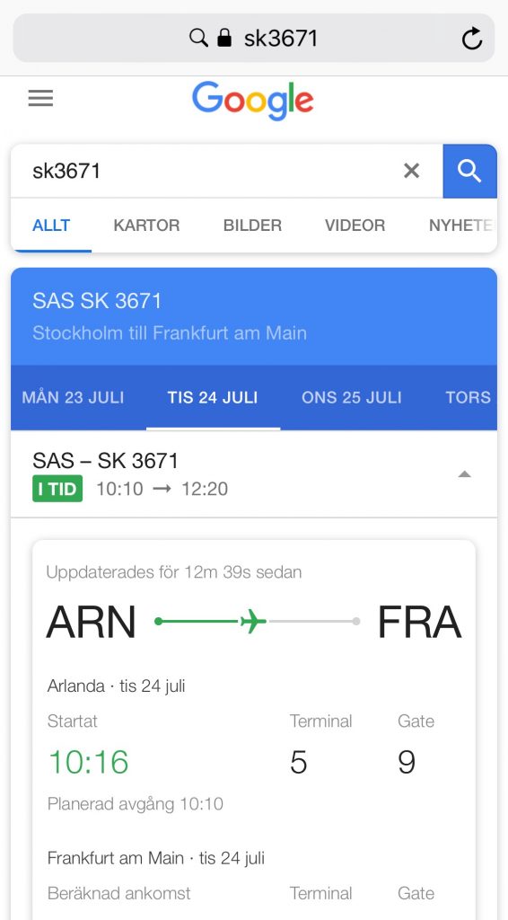 Hitta rätt gate och terminal på flygplatsen