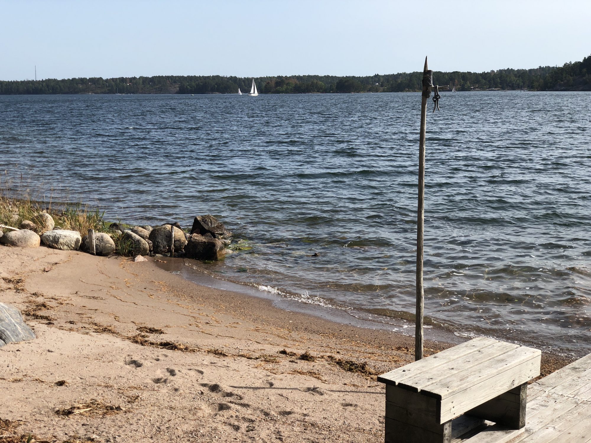 Badstränder på Gällnö