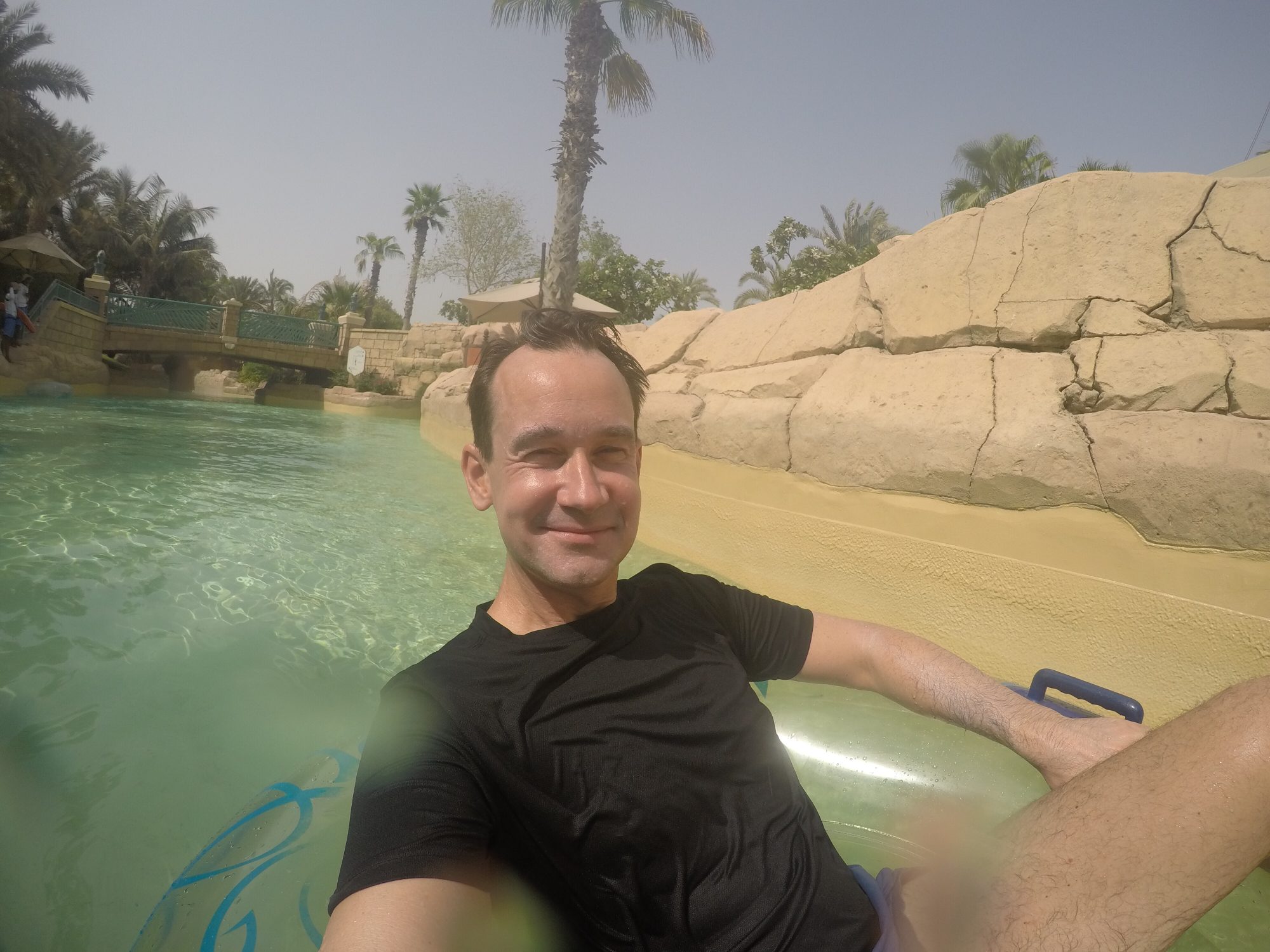 Vattenrutschbanor på Aquaventure i Dubai