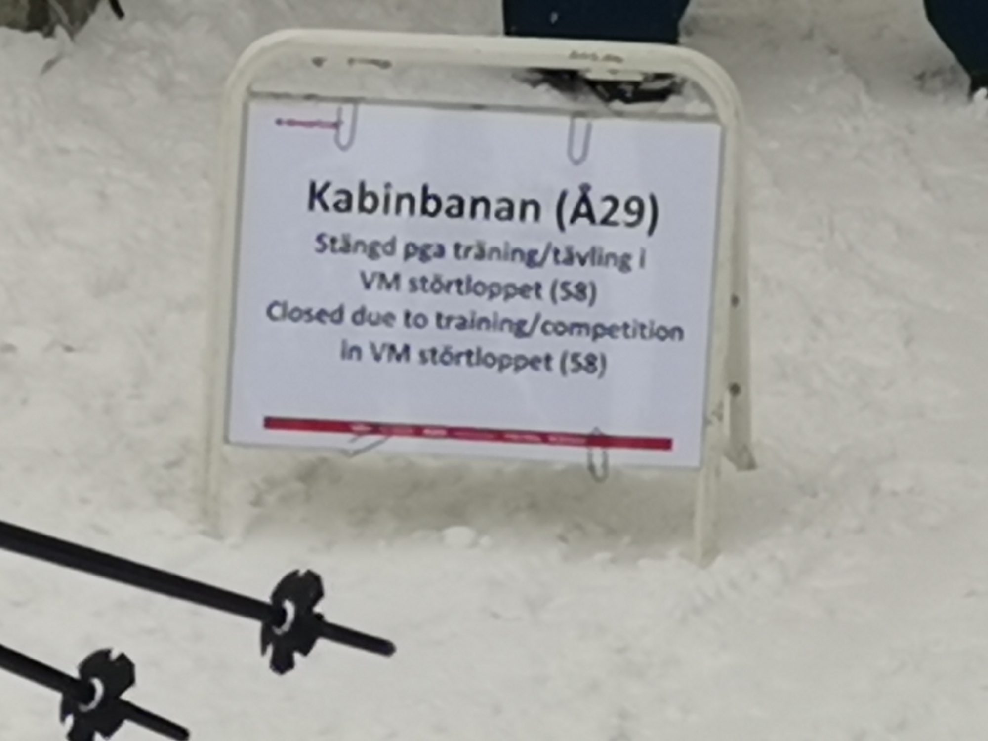 Skidåkning i Åre under VM