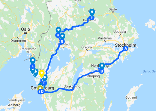 Roadtrip i Sverige
