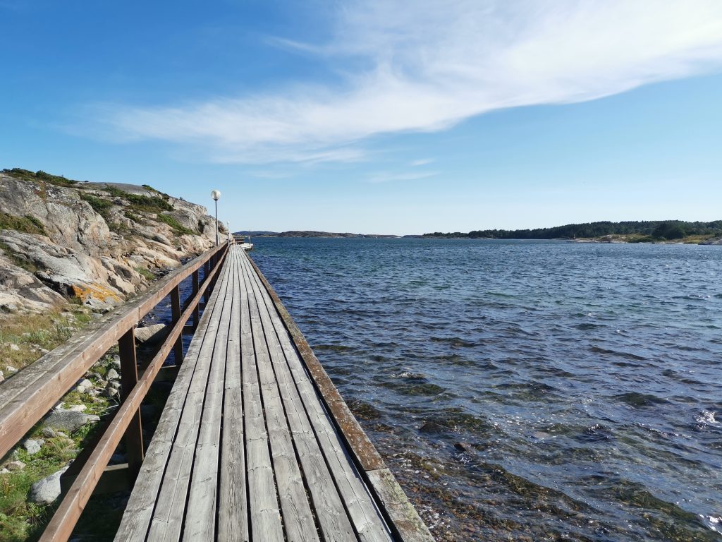 Bad och flotte på Tanums Strand