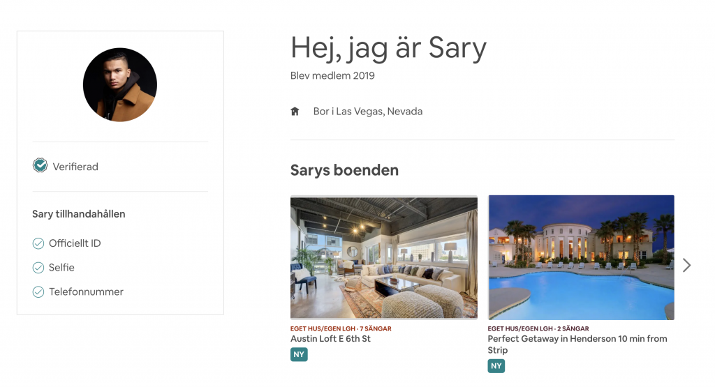 Avbokad AirBnb-lägenhet