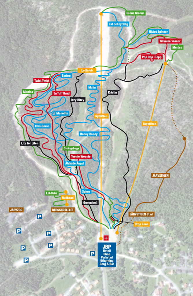 Bike parks i Sverige Järvsö