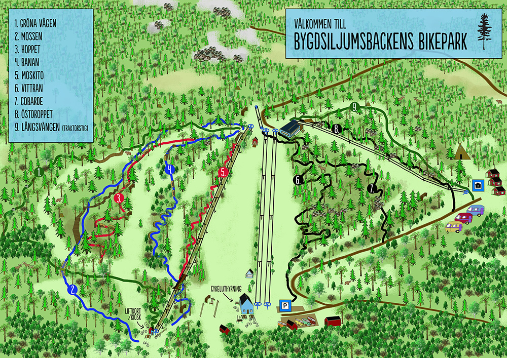 Bikeparks i Sverige Bygdsiljumsbacken