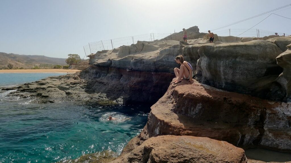 Gran Canarias bästa hoppklippa - Tauro beach