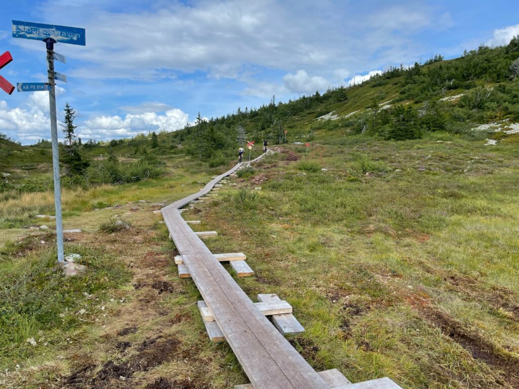 Spången tillbaka till Högfjällshotellet