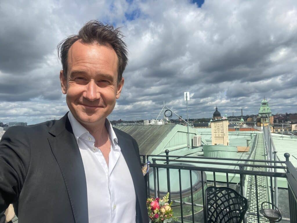 Sviten på Grand Hôtel med spiraltrappa upp till taket