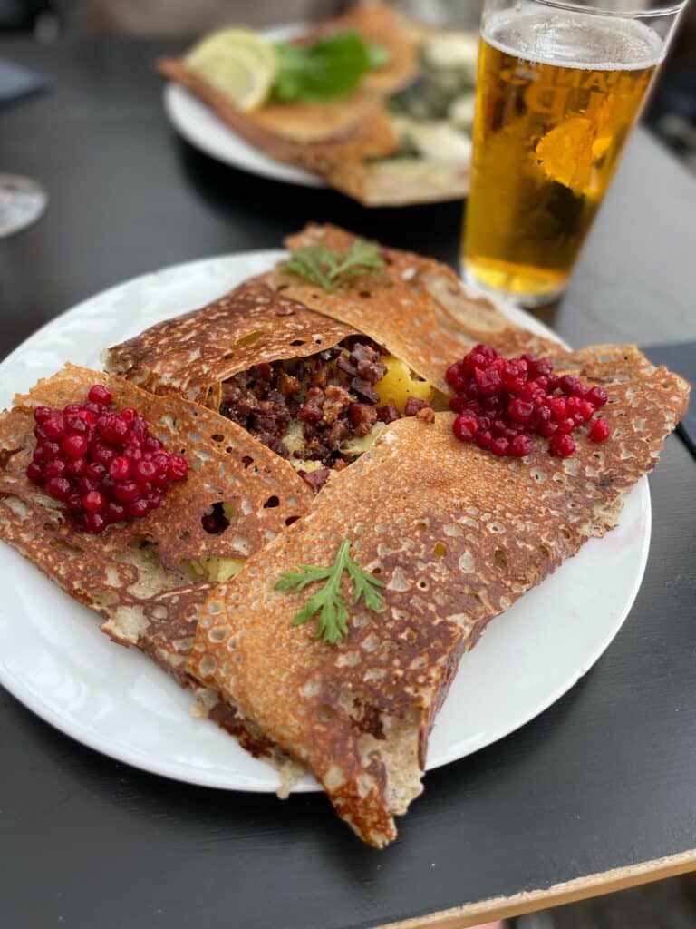 Sommarmenyn på Järvsö Crêperie