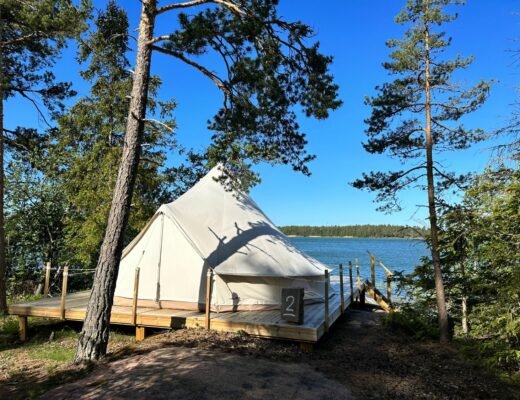 Glamping på Åland - bo vid havet i ett tält!