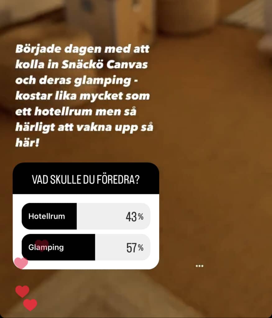 57% föredrar glamping före hotellrum!