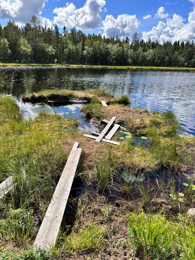 Bastu vid dragsjön i Gyllbergen