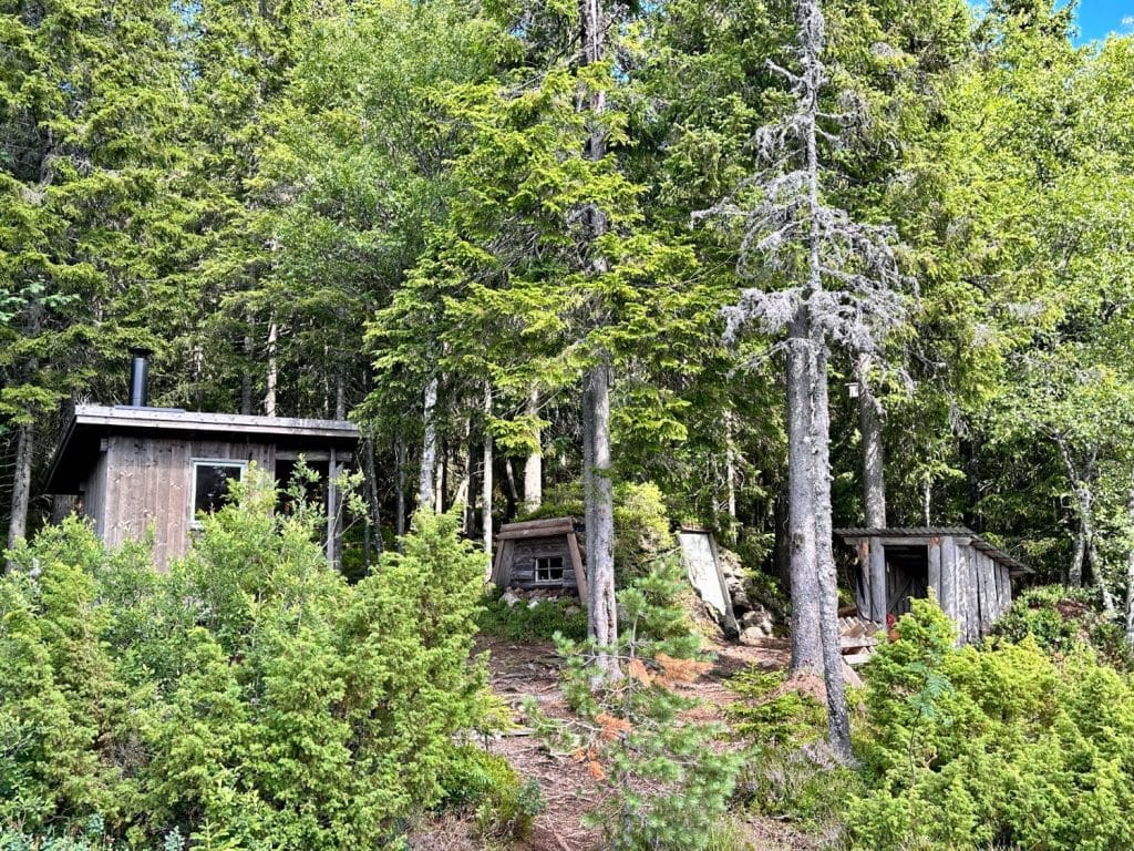 Bastu vid dragsjön i Gyllbergens naturreservat