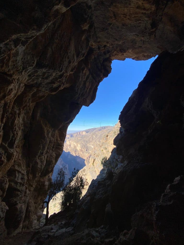 Via Ferrata i bergen i Oman