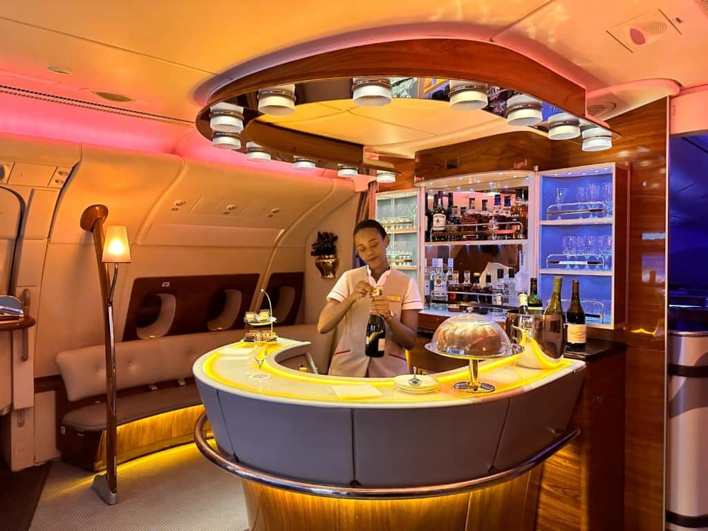 Baren på Emirates Airbus 380