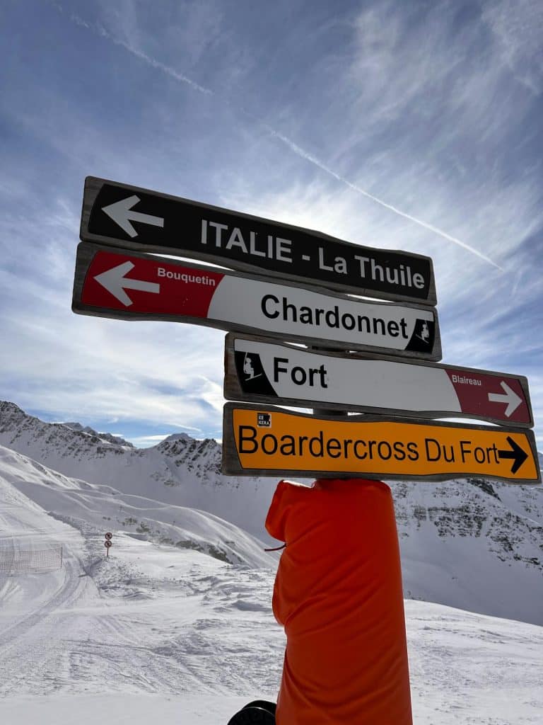 Skidvägen till La Thuile från La Rosière 