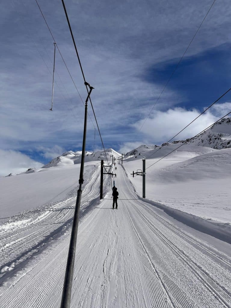 Skidvägen till La Thuile från La Rosière 